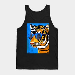 Cool Tiger in Sun Shades Tank Top